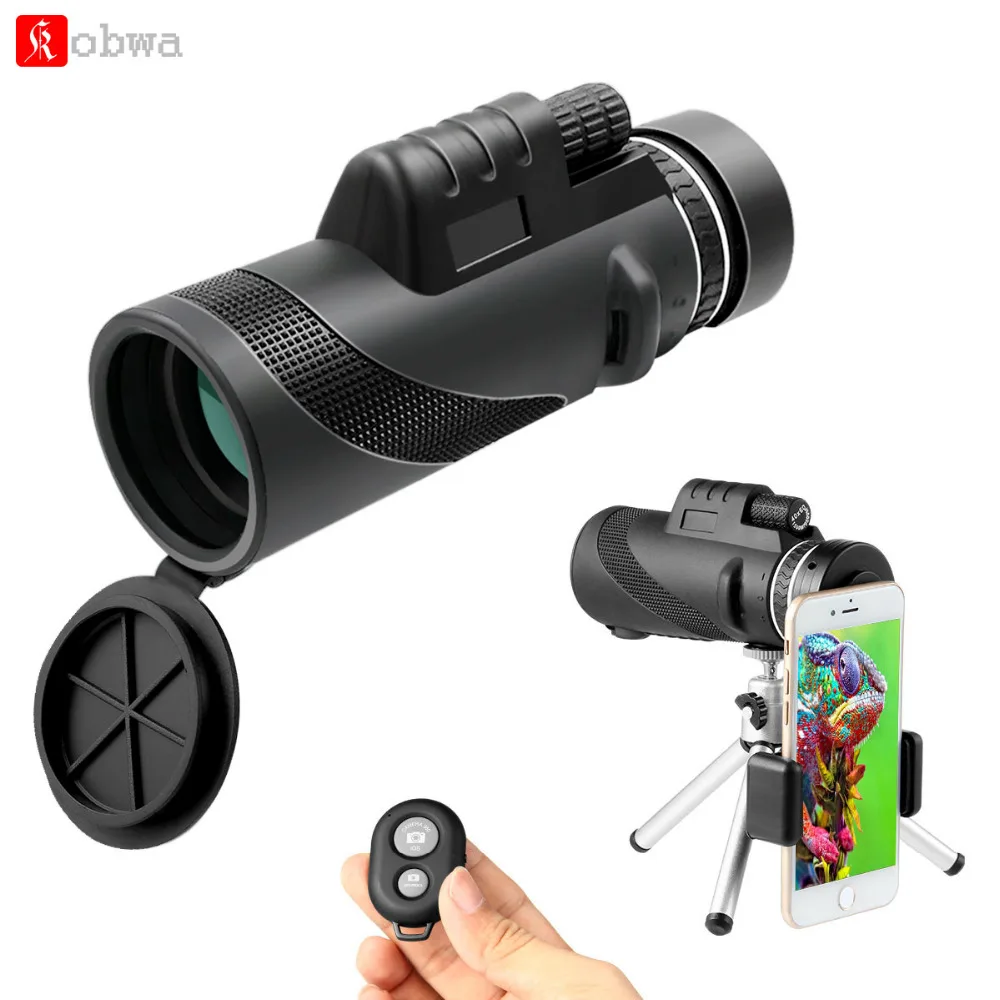 Kobwa 40X60 Clip on Monocular Telescope Zoom Mobile Phone