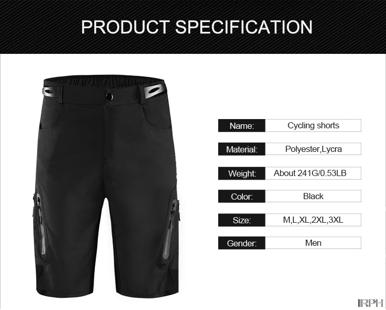 WOSAWE Motocross Pants Reflective MTB BMX Mountain Bike Racing Downhill Motorcycle Shorts Outdoor Summer Sweatpants