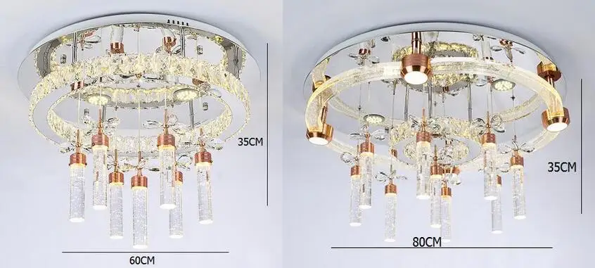 Роскошный большой гостиной кристалл лампы круглый прямоугольник светодиодные Потолочные светильники личность оригинальность