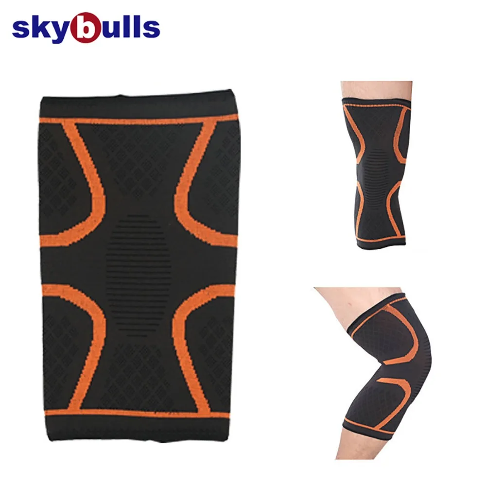 Skybulls الركبة حامي مطاطا ضغط تنفس الرياضية الركبة سادة اللياقة البدنية التنس كرة السلة الكرة الطائرة دعامة الركبة دعم