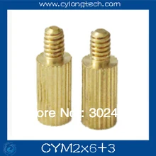 Free shipping M2*6+3mm cctv camera isolation column 50pcs/lot Monitoring Copper Cylinder Round Screw