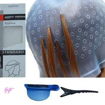 

1pcs Reusable Silicone Dye Hat Cap Hair dyeing gorro mechas Easy Speed Separator Sectioning for Hair Extension Free Shipping
