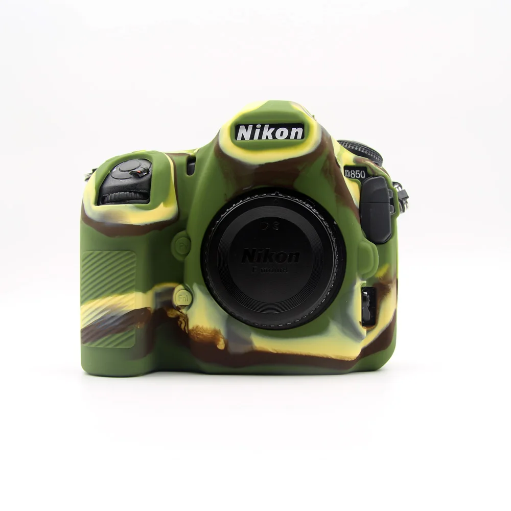 Силиконовый Броня кожи случае DSLR Камера тела протектор крышки видео Объектив сумка для Nikon D850 DSLR Камера - Цвет: camouflage