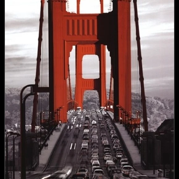 Golden Gate Bridge Laminated & Framed Poster (24 x 36)