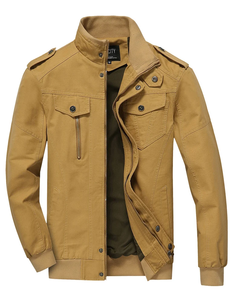 HANQIU размера плюс 6XL брендовая куртка-бомбер мужская Осенняя Хлопковая мужская куртка-карго армейская Военная Мужская куртка-карго Jaqueta Masculino