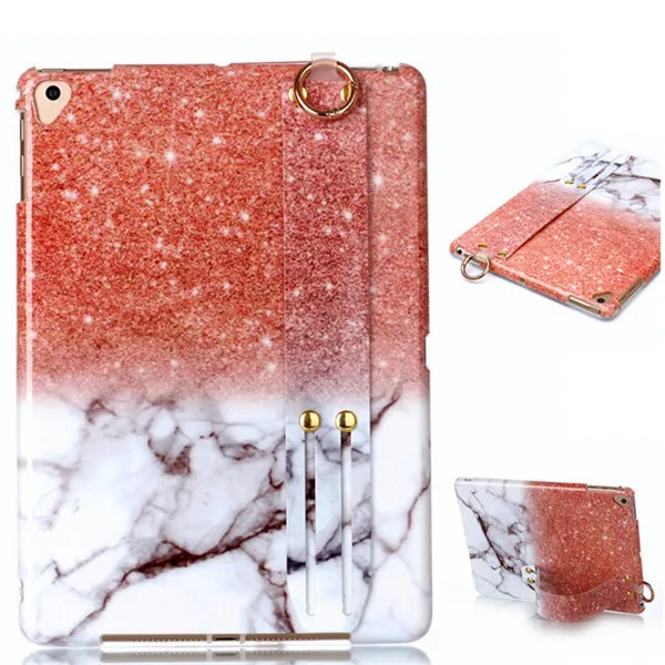 A10 Чехол для нового iPad 9,7 Силиконовая задняя крышка для Ipad Air 1 2 Funda ремешок на руку планшет цветные Чехлы+ протектор экрана+ ручка - Цвет: A10