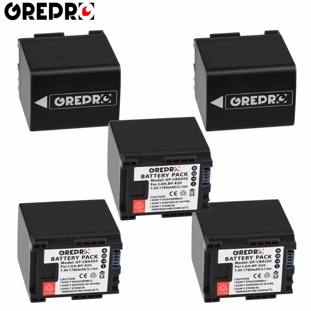 

5pcs BP-820 BP820 1780mAh Battery for Canon VIXIAGX10,HFG21,HFG30,HFG40,HFM30,HFM31,HFM32,HFM300,HFM301,HFM40,HFM41,HFM400,XA10