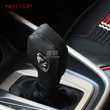 

Leather Red Line Shift Knob Cover & Handbrake Cover for Ford ESCORT Focus 2012 2013 2014 2015 2016 2017 2018