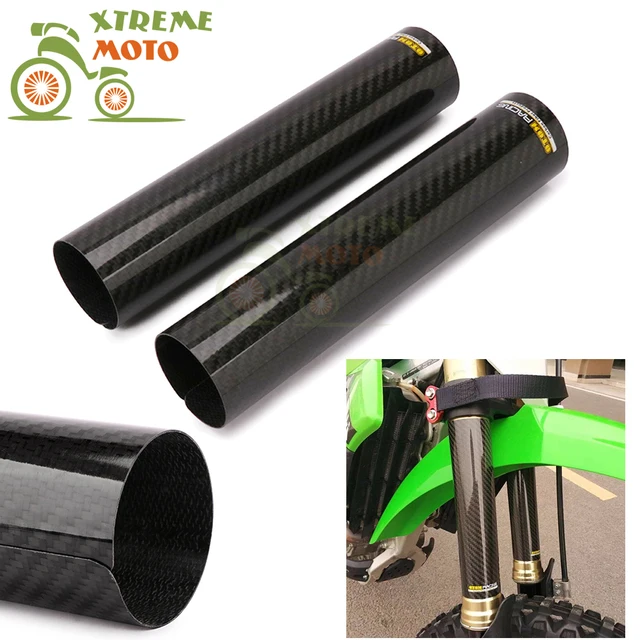 Best Price 240*52mm Carbon Fiber Front Fork Shock Absorption Guard Wrap Cover For Motocross Honda KTM Kawassaki Suzuki Yamaha Dirt Bike Best Price 240*52mm Carbon Fiber Front Fork Shock Absorption Guard Wrap Cover For Motocross Honda KTM Kawassaki Suzuki Yamaha Dirt Bike
