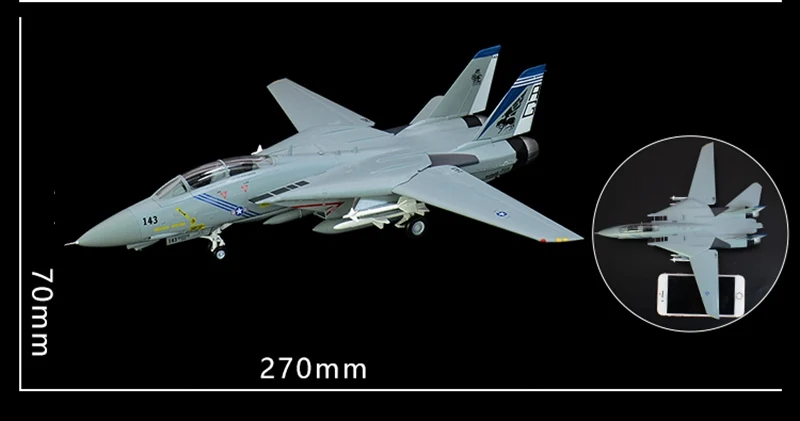 1/72 весы предварительно построенные весы F-14B Tomcat F-14 реактивный самолет хобби Коллекционная готовая пластиковая модель самолета