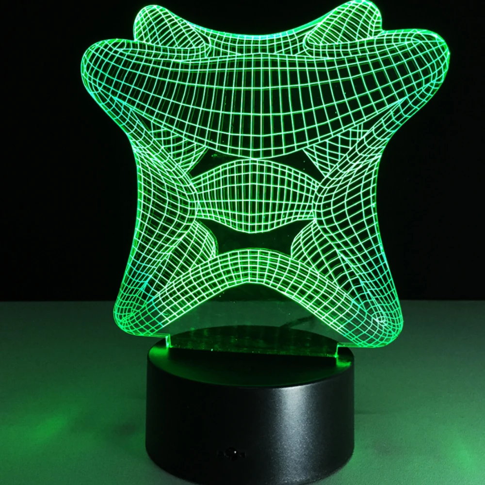 

3d Lamp Abstract colorful visual 3 d stereo touch light LED colorful small night light lamp Usb Led Table Lamp