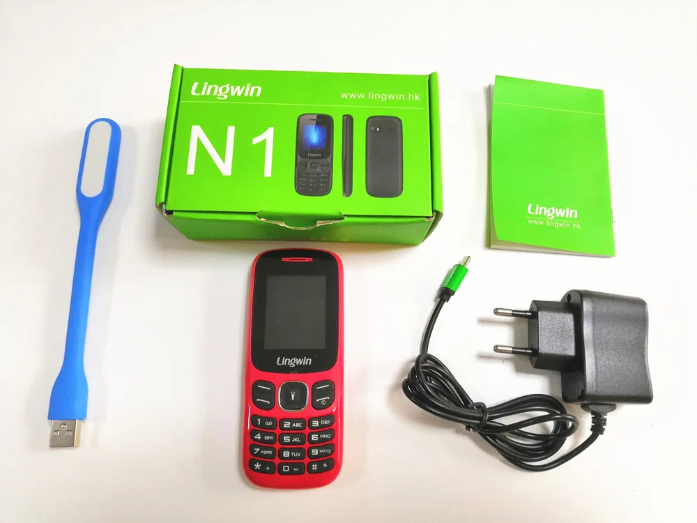 Подарок! Мобильный телефон Lingwin N1 Celular 1,7" GSM с двумя слотами, 32 Мб+ 32 Мб, MP3, FM, фонарик, русская клавиатура, мобильный телефон для пожилых людей