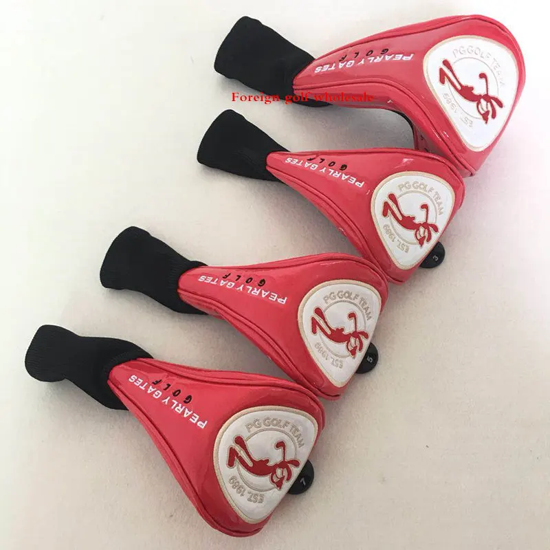 MASTER BUNNY Golf UT головные уборы гибридные Чехлы из искусственной кожи, красный, белый, черный, 3 цвета, деревянный чехол для водителя