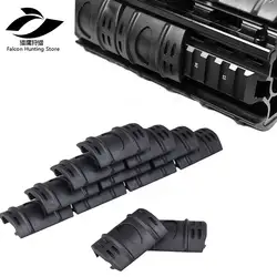 Тактический Охота 12 шт. Тактический Уивер/Пикатинни резиновая Handguard Quad Rail Чехлы для мангала черный новый