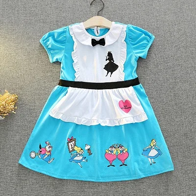 Платья для маленьких девочек г. Летние вечерние платья-пачки Белоснежки для костюмированной вечеринки детские костюмы, одежда для малышей Детская одежда От 1 до 6 лет - Цвет: SkyBlue