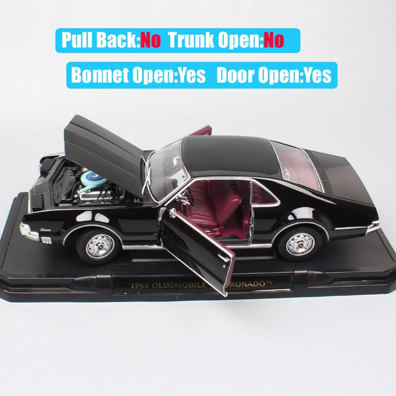Ceny 1 18 big scale luxury klasyczny vintage Olds mobile Toronado 1966 GM Diecasts i pojazdy zabawkowe metal model samochodu miniatura dzieci chłopiec