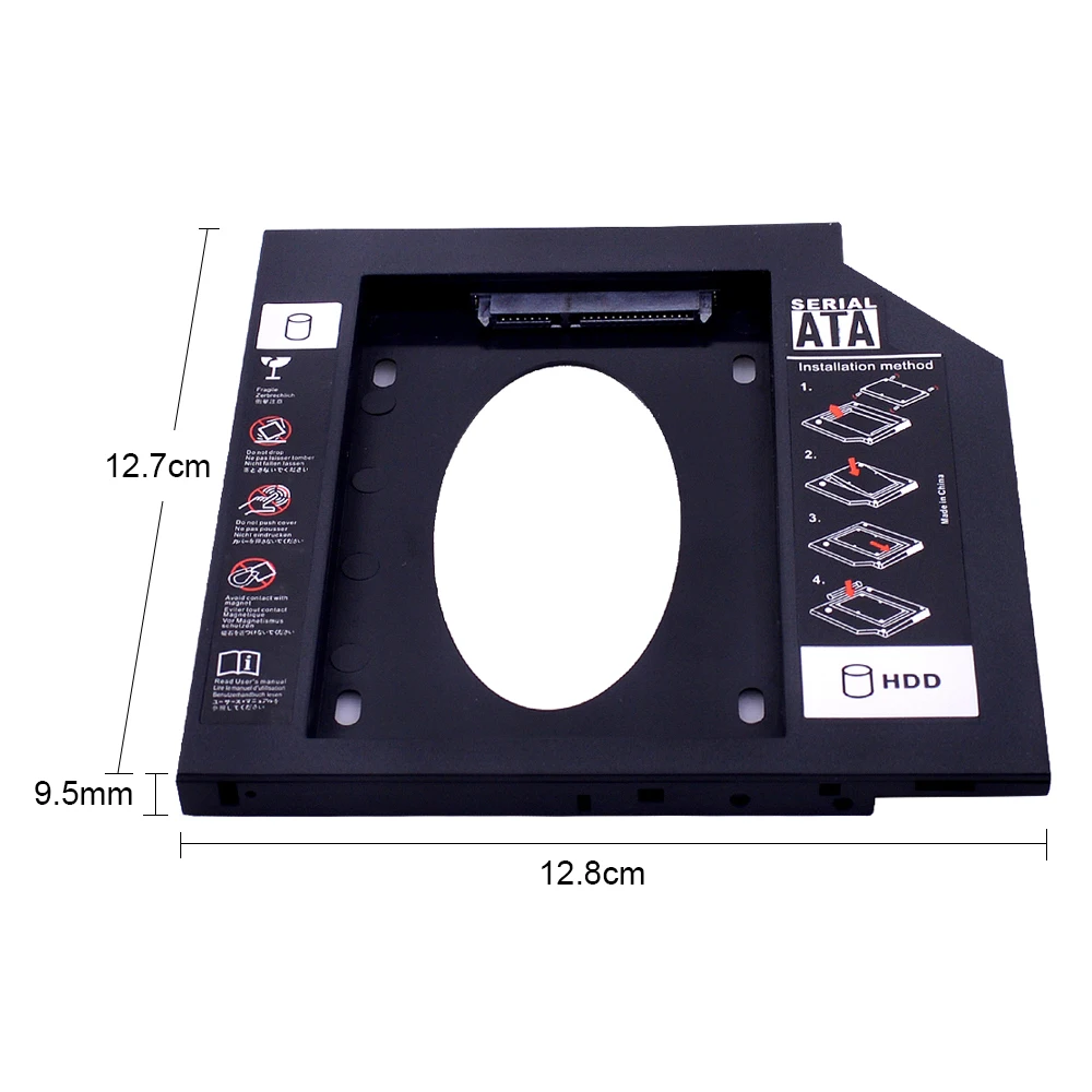 CHIPAL пластик 2nd Second HDD Caddy 9,5 мм SATA 3,0 Optibay 2,5 ''2 ТБ SSD DVD жесткий диск драйвер CD-ROM Чехол-адаптер Корпус