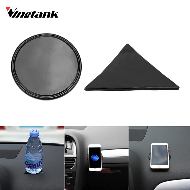 New Mini Anti Slip Car Pad Dashboard Mat Sticky Gel Pad Triangle Round