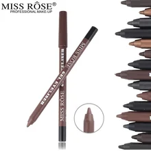 Miss Rose профессиональный Черная Водостойкая Подводка для глаз гель для макияжа стойкий Гладкий легко носить карандаши для глаз инструменты для красоты