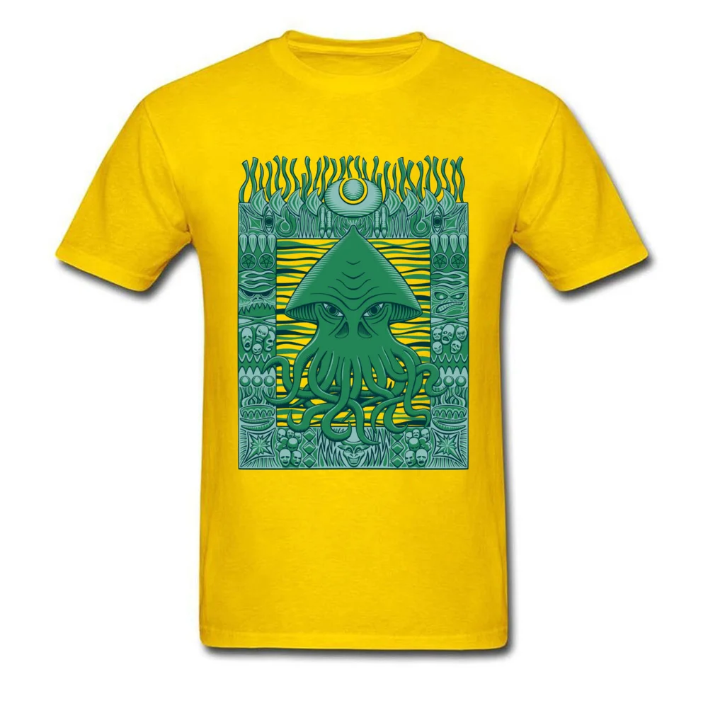 Dreamer in the Deep Brand Mens T-shirts O Neck Short Sleeve Pure Cotton Tops & Tees Birthday Tops & Tees Drop Shipping Dreamer in the Deep yellow
