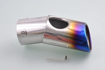 

For Cool Car Half Burnt Exhaust Muffler Silencer Tail Tip Pipe 58-70mm Inner [QPA143]