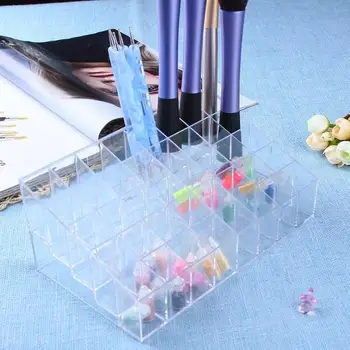 

Transparent Makeup Case Holder Display 40 Grid Lattices Lipstick Display Stand Case Jewelry Cosmetic Organizer Holder Box