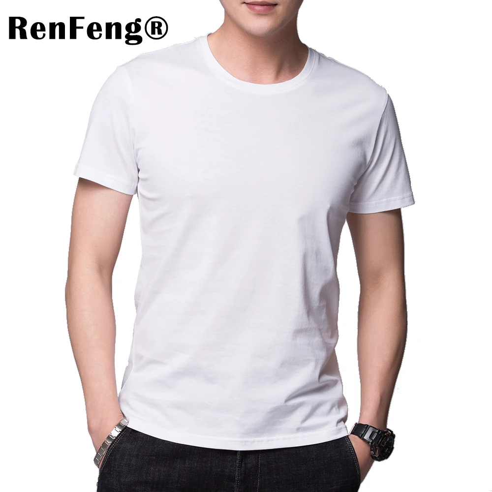 Solid color 100% Mercerized Cotton T Shirt Mens Black White T-shirts 2018 Summer Skateboard Tee Boy Hip hop Skate Tshirt Tops (1)