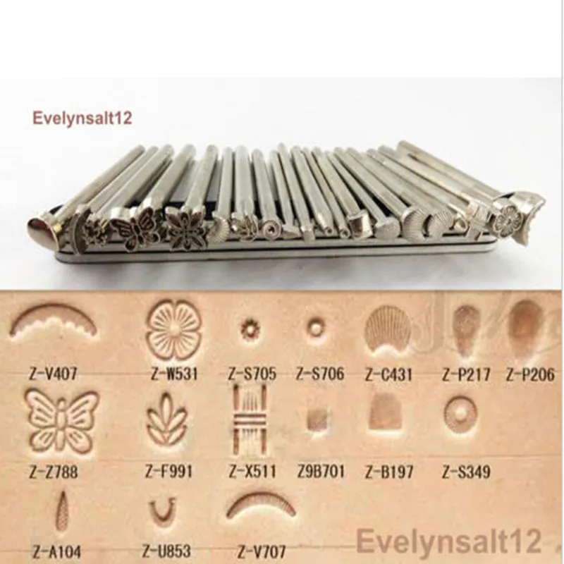 20 Pcs Leather Stamping DIY Tools Set Craft Tool Kit For Leather Practicalin Sewing Tools