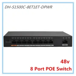 DH 8 коммутатор PoE портов стандартный 48 в не сжигать машина 250 м передачи для камер безопасности и видеонаблюдения ip системы
