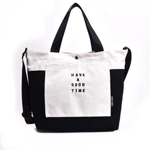 Однотонные холщовые сумки через плечо новая Экологичная хозяйственная сумка с надписью Женская хлопковая холщовая ткань Эко Сумка Bolso Mujer