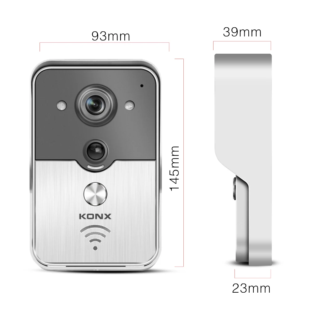 2015 Popular WiFi Wireless Video Door Phone intercom Doorbell Peehole Camera PIR IR Night Vision Alarm Android IOS Smart Home