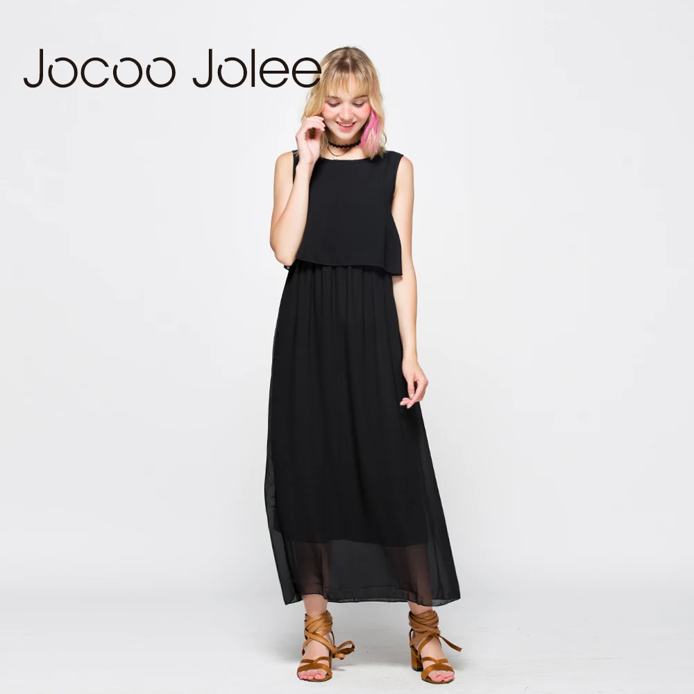Женское элегантное шифоновое длинное платье Jocoo Jolee в пол женское богемном стиле