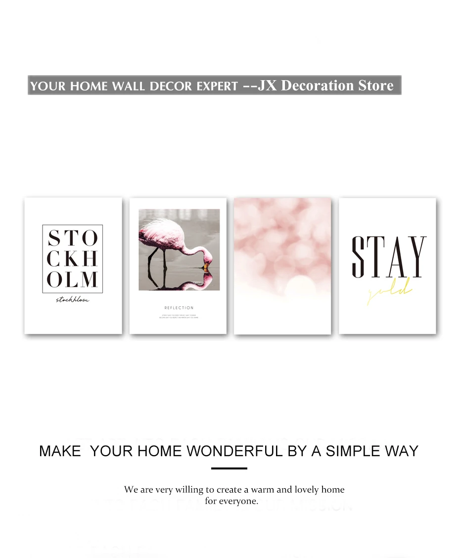 Nordic Poster&Prints Stockholm Landscape Flamingo Modern Canvas Painting Modular Wall Picture For Bedroom Art Murals Home Decora (1)