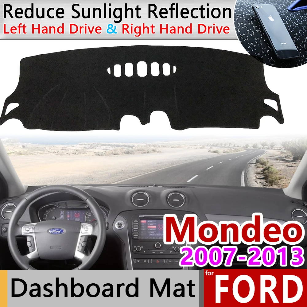 Для Ford Mondeo MK4 2007~ 2013 Противоскользящий коврик крышка приборной панели солнцезащитный коврик защитные аксессуары с покрытием 2008 2009 2010 2011 2012