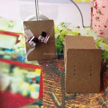 Горячий пустой крафт-колье карточка и серьги карты для витрины Пользовательский логотип Минимальный заказ: 1000 серьги ценник с логотипом за дополнительную стоимость