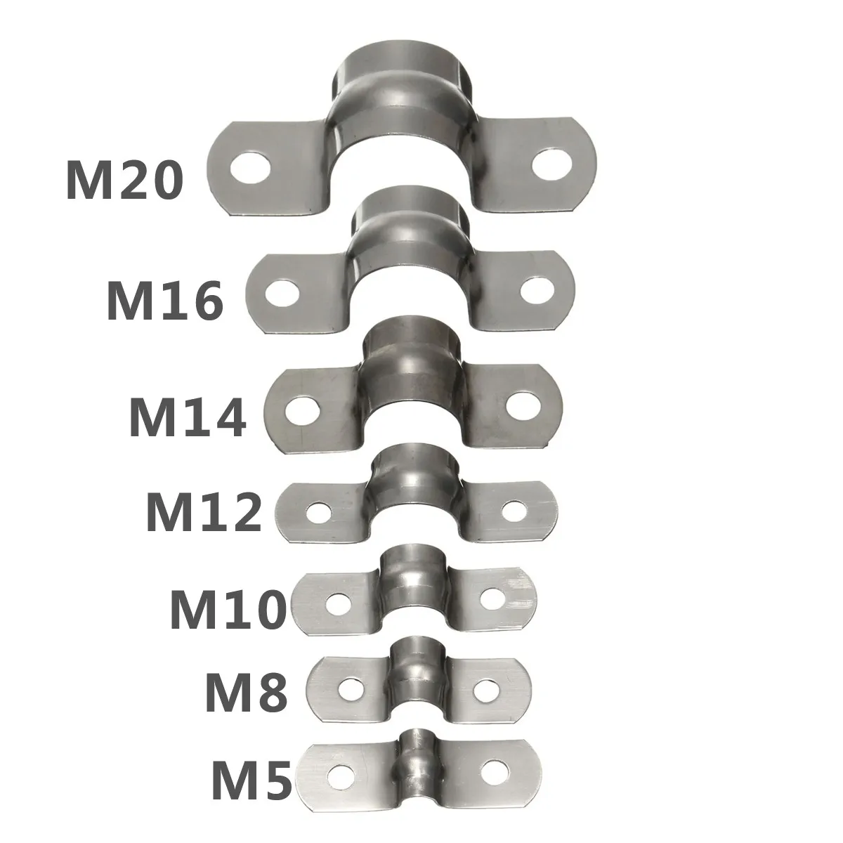 10 шт Высокое качество M5/M8/M10/M12/M14/M16/M20 все размеры Нержавеющая сталь водопроводная трубка седло зажимы для труб кронштейн заколки и