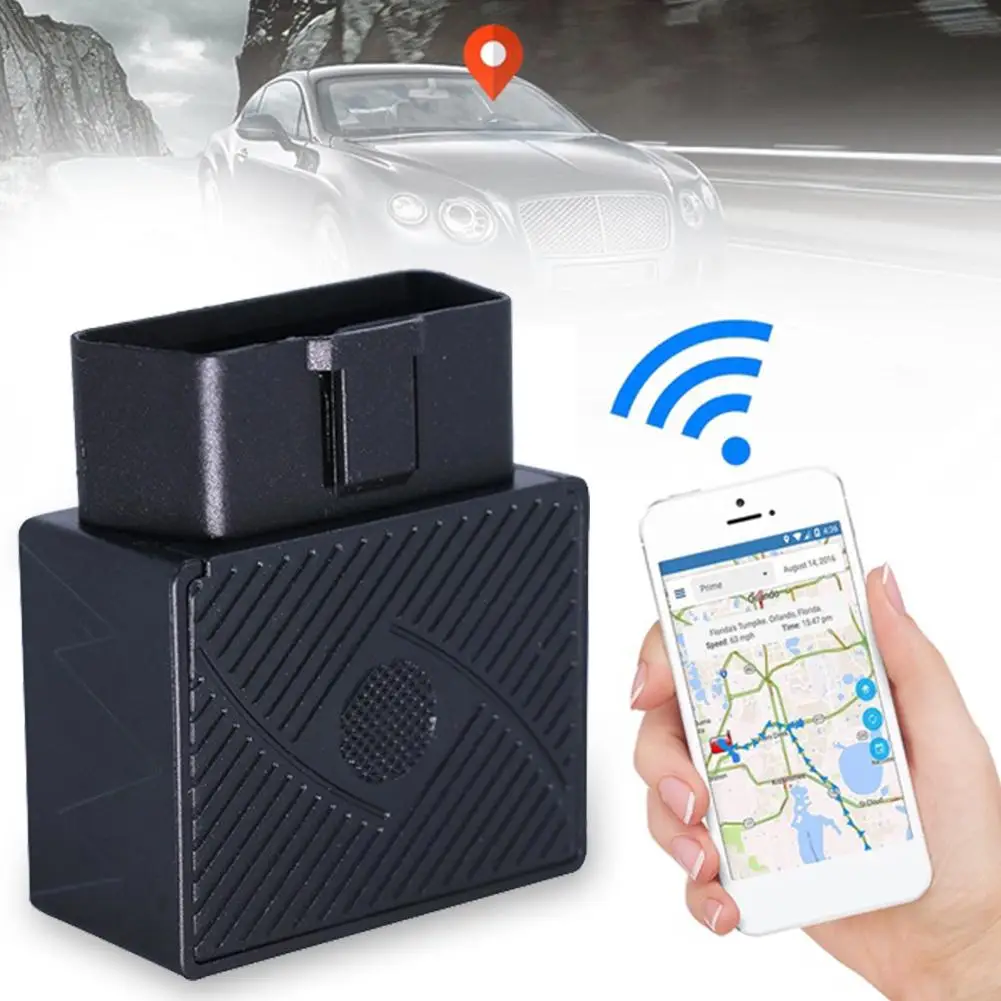 

Car GPS Locator Satellite Tracking Tracker Car OBD Burglar Alarm Free Installation With SOS Alarm Geo-fence Free App Charging