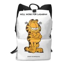 Garfield Backpack Classic Garfield Humour Backpacks Trendy Pattern Bag Multifunctional High quality Teen Men - Women Street Bags garfield large