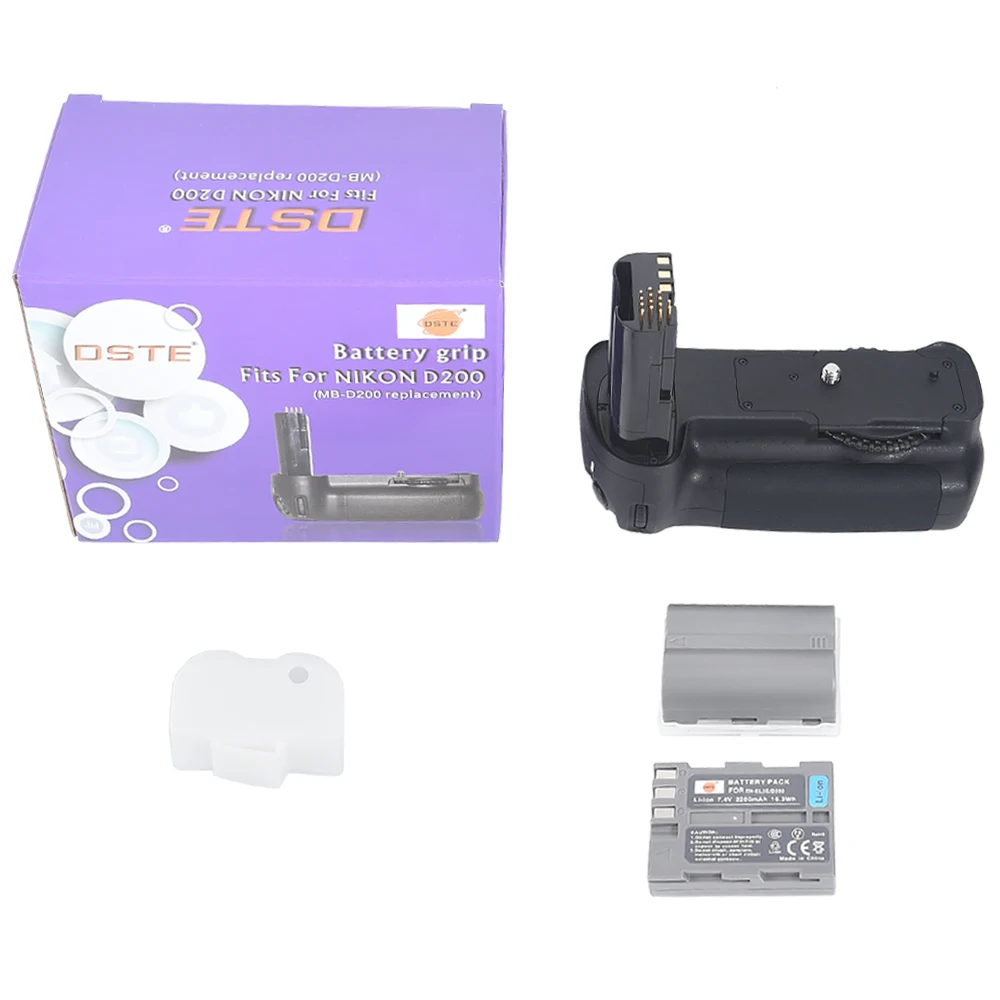 DSTE MB D200 Battery Grip + 2x EN EL3E en el3e for Nikon D200 S5 Proin