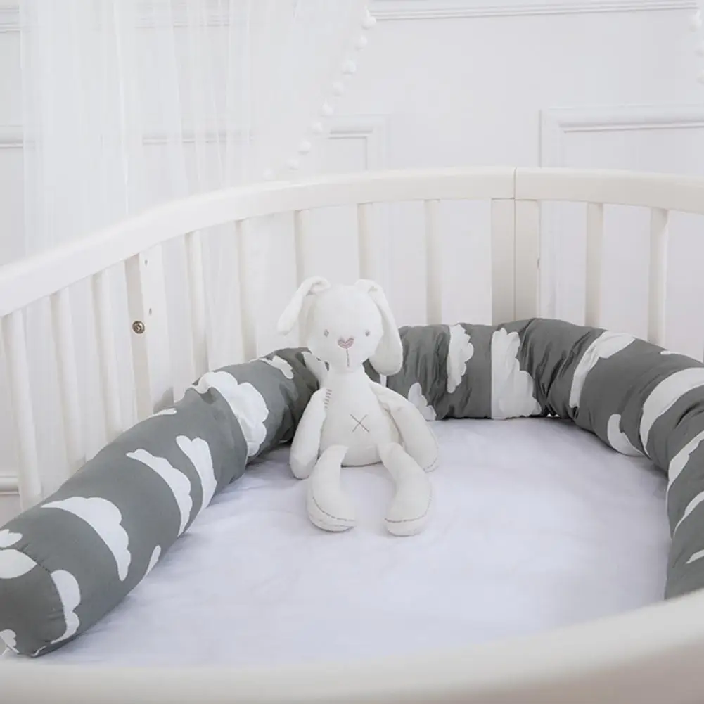 Cotton Crib Bumper Creative Clouds Plush Pillows Crib Bumper Pads Baby Crib Liner Print Pillows Bed Children Cradle Newborn