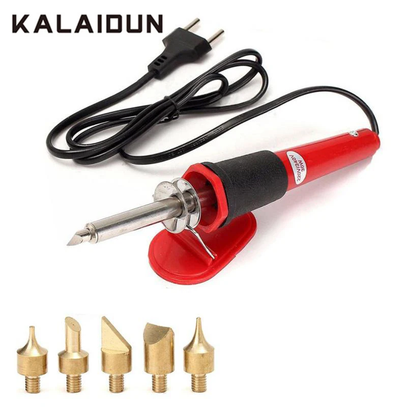 KALAIDUN EU Plug 220V Electric Soldering Iron Set Tool Set Wood Burning