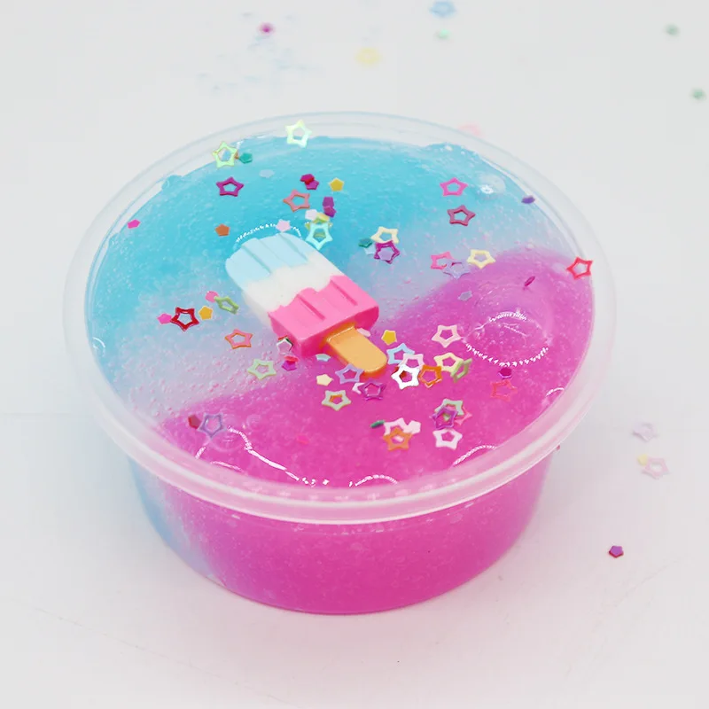 

Fluffy Slime Color Ice Cream Cloud Star Slime Modeling Clay Rainbow Slime Toy For Children Antistress Lizun Additives for Slices