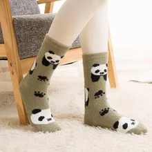 Сказочные коралловые бархатные носки; зимние Утепленные носки с героями мультфильмов; Изысканные домашние носки-тапочки для взрослых; Модные дышащие носки; Meias