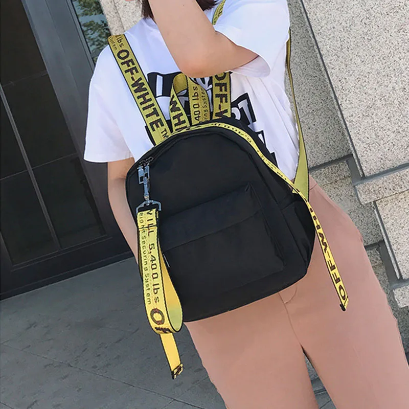 Yellow Wobag красочный рюкзак с ремнем для девочек, студенческий рюкзак из ткани Оксфорд, вместительный рюкзак, дорожная сумка - Цвет: Yellow