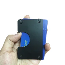 Gibo Auja- Brand Aluminum Antitheft Card Holder Minimalist Slim Men Wallet Elastic Card Case Mini Wallet Organizer Rfid Blocking