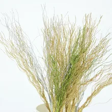 65 см Золотой Серебряный Блестящий блестящий цветок ветви Eulaliopsis binata искусственная сушеная трава позолоченная трава Рождественский цветок