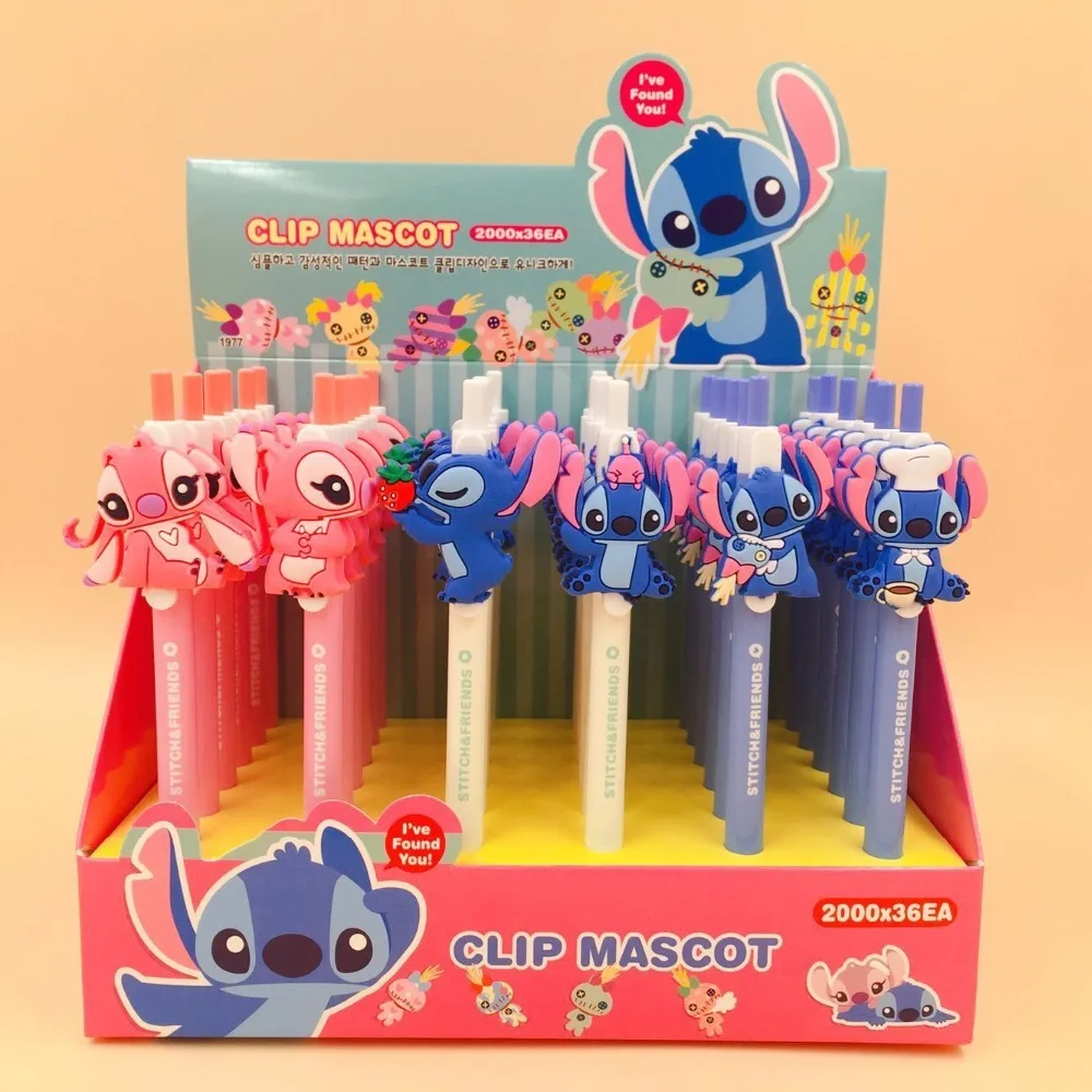 

36pcs/lot STITCH&FRIENDS Cute Cartoon Anime DOLL Creative Ballpoint Pen Students Prize Promotion Gift Office School Stationery