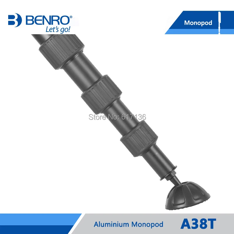BENRO A38T монопод Профессиональные алюминиевые Моноподы Для Камера без 3-нога блокировки база 4 совместных макс. нагрузка 18кг DHL