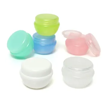 

1pcs 10ML Empty Jar Pot Refillable Bottle Makeup Cosmetic Cream Bottle Container Screw Lid With Inner Lid Plastic Jar