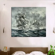 Modern abstract Oil Painting On Canvas huge wall art ships on the sea CH-12 Free shipping collabro westcliff on sea